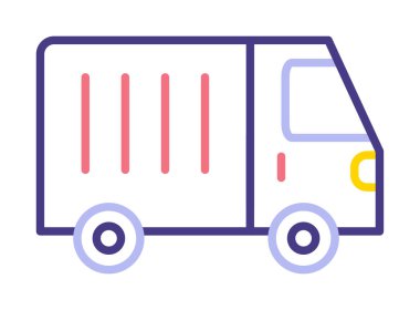 Van düz vektör simgesi