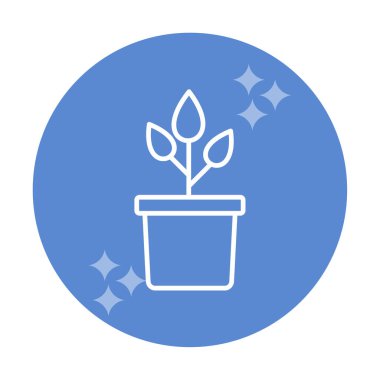 pot simge vektör çizim bitki