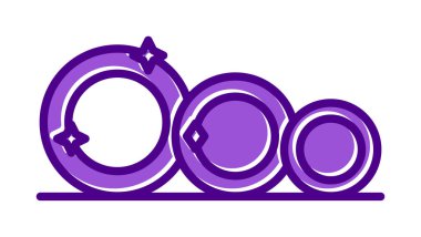 Temiz tabak simgesinin vektör illüstrasyonu