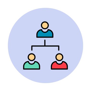 Çalışma Yönetimi vektör simgesi modern basit illüstrasyon