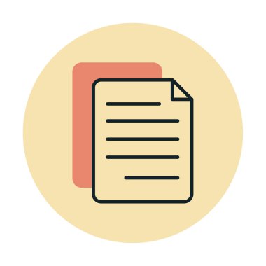 belge düz simgesi, vektör illüstrasyonu 