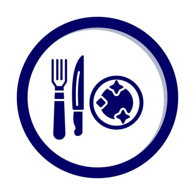 Çatal bıçak ağı simgesi, vektör illüstrasyonu