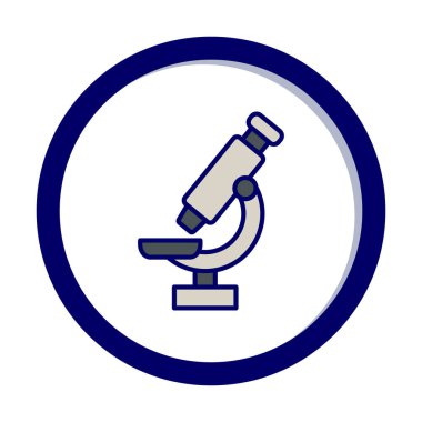 Mikroskop. Web simgesi basit illüstrasyon               