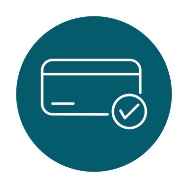 Kredi kartı ikonu vektör illüstrasyonu