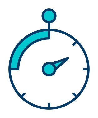 Saat, zamanlayıcı simgesi vektör çizimi 