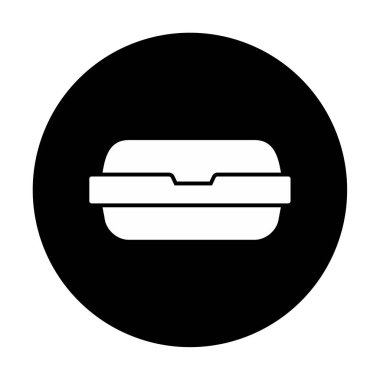 yiyecek kabı ikonu vektör illüstrasyonu