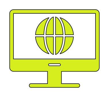 İnternet simgesi vektör illüstrasyonu