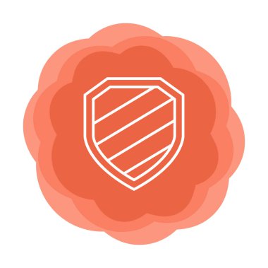 Güvenlik kalkanı simgesi, vektör illüstrasyonu