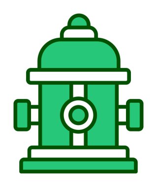 Modern Ateş Hidranı ikon vektör illüstrasyonu