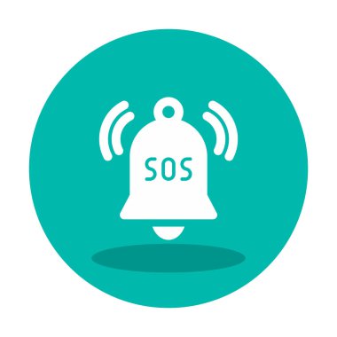 Yani acil durum simgesi vektör illüstrasyonu