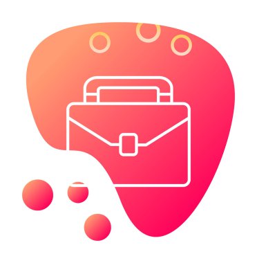 evrak çantası web basit simge illüstrasyonu