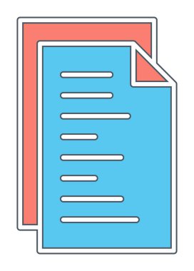 belge simgesi, vektör illüstrasyonu basit tasarım