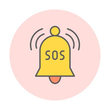 Yani acil durum simgesi vektör illüstrasyonu