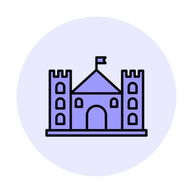 Kale simgesi. Vektör çizim