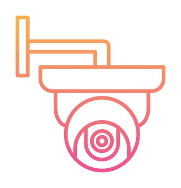 Basit bir CCTV kamera simgesi, vektör illüstrasyonu