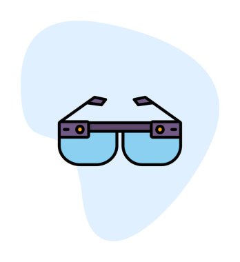 smart glasses icon vector illustration