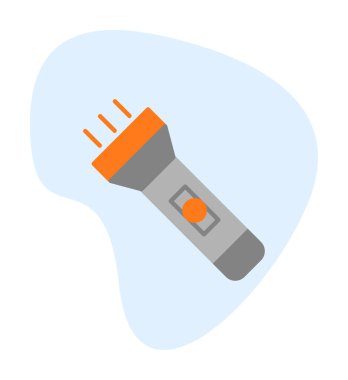 Seyahat fenerinin düz simgesi. Renkli vektör çizimi