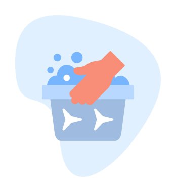 El yıkamanın vektör illüstrasyonu