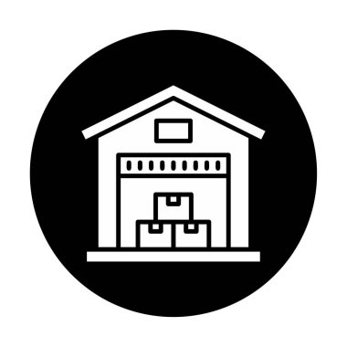 Web için depo vektör simgesinin basit illüstrasyonu