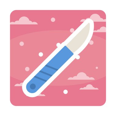 Cerrahi bıçak. Web simgesi basit illüstrasyon 