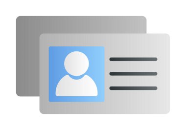 İş Kartları simgesinin vektör illüstrasyonu 