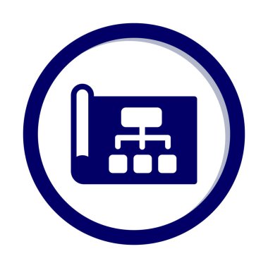 Haftalık İş Planlayıcı Web simgesi, vektör illüstrasyonu 