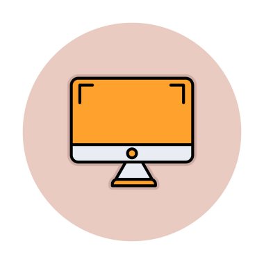 bilgisayar izleme simgesi, vektör illüstrasyonu basit tasarım