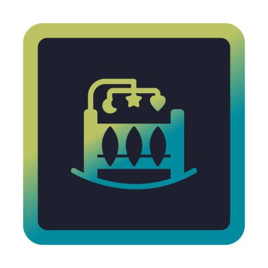  Beşik simgesi vektör illüstrasyonu