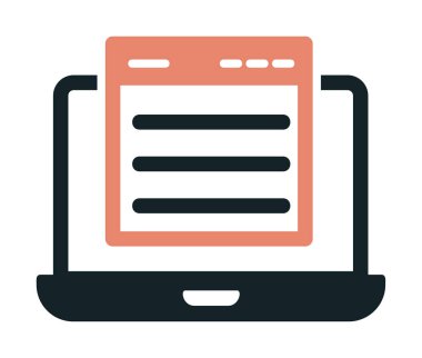 Basit web sitesi arayüzü simgesi, vektör illüstrasyonu