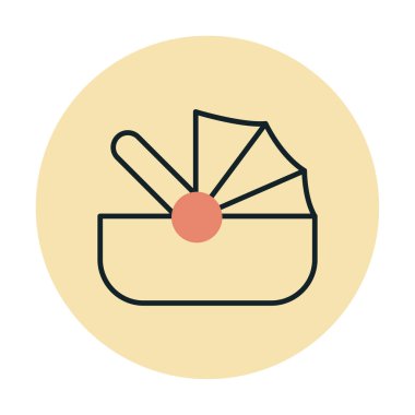 Bebek Araba Koltuğu ikonu. vektör illüstrasyonu