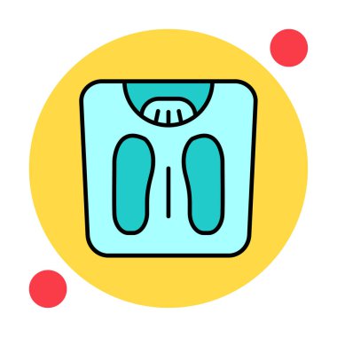 Ağırlık Ölçekleme simge vektör illüstrasyon grafik tasarımı