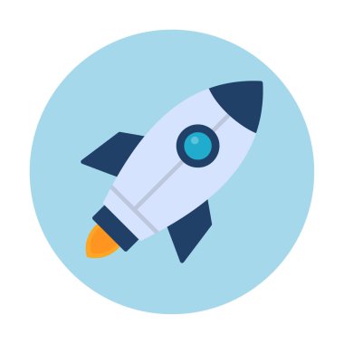 Roketin vektör çizimi. Başlangıç konsepti