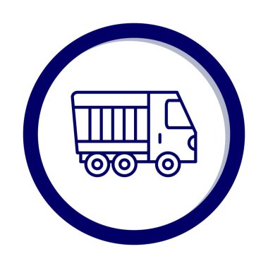 Web ve mobil uygulama tasarımınız için kamyon simgesi vektörü, kamyon logosu konsepti