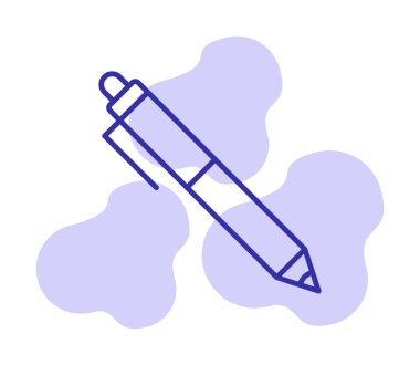 Kalem düz simgesi. Vektör çizim