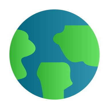 Dünya küresel ikonunun vektör illüstrasyonu