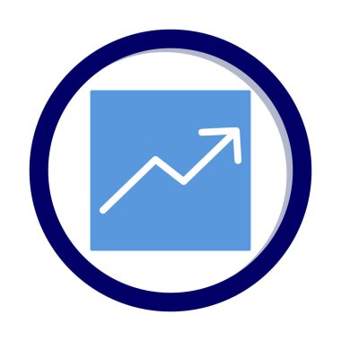 Basit iş ekonomisi grafik simgesi, vektör illüstrasyonu