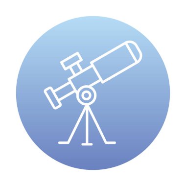 teleskop simgesi, vektör illüstrasyonu basit tasarım