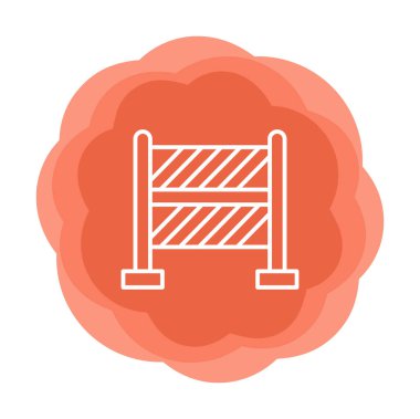 Bariyer. Web simgesi basit illüstrasyon