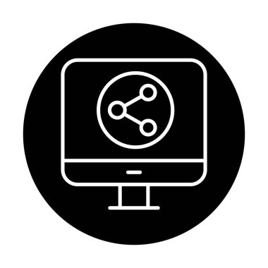Basit Veri Paylaşımı simgesi, vektör illüstrasyonu