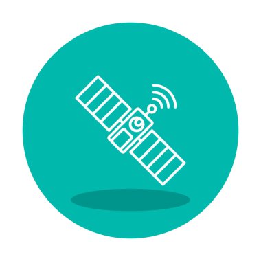 Uydu Simgesi, vektör illüstrasyonu