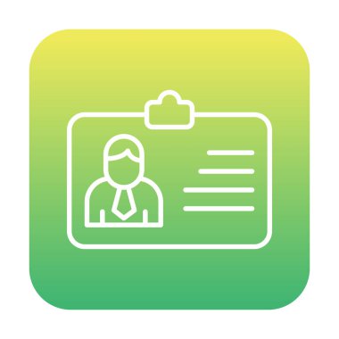 Ofis Giriş Kartı simgesinin vektör illüstrasyonu 