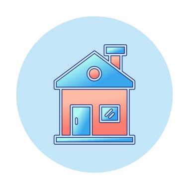 Ev. Web simgesi basit illüstrasyon