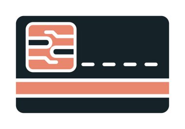 Akıllı Kart vektörü basit biçim simgesi