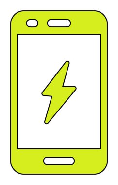 Mobil simge vektör illüstrasyonunu şarj et