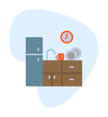 Mutfak simgesi vektör illüstrasyonu