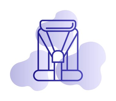 Araba Koltuğu bebek simgesinin vektör illüstrasyonu