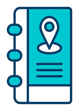 Soyut arkaplan vektöründe adres defteri simgesi izole edildi