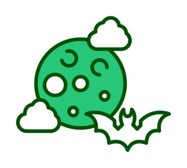 Ay simgesi, vektör illüstrasyonu basit tasarım