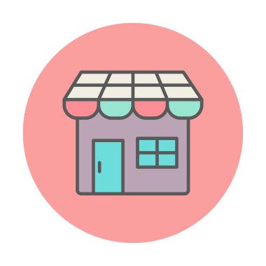Dükkanı web simge vektör çizim