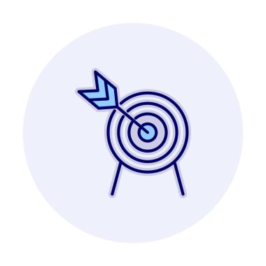 Basit hedef simgesi, hedef, vektör illüstrasyonu